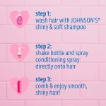 Johnson's Baby Shiny & Soft Tear-Free Kids' Hair Conditioning Spray with Argan Oil & Silk Proteins, Paraben, Sulfate & Dye-Free Formula, Hypoallergenic & Gentle for Toddlers, 10 Fl Oz - Image 7